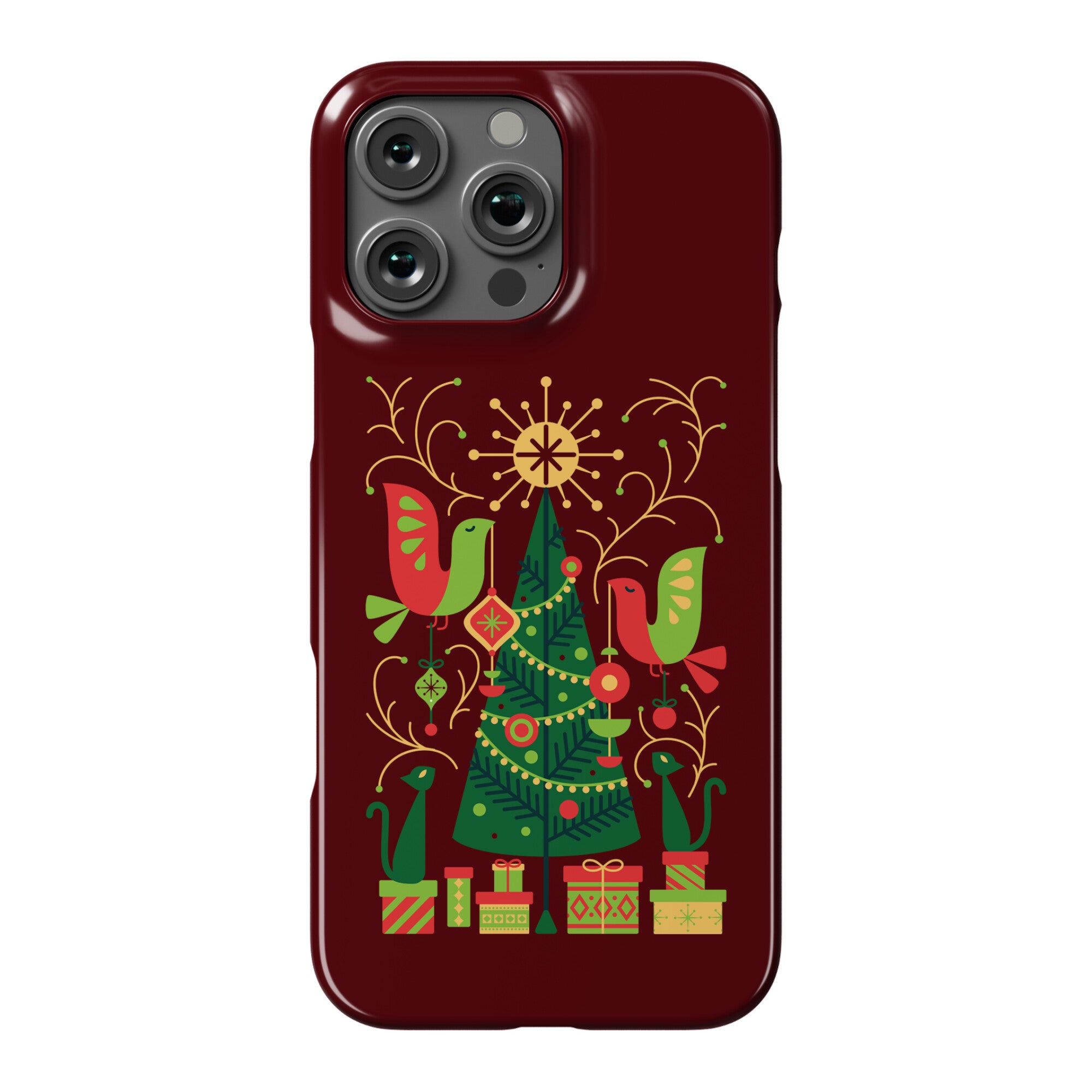Vintage Christmas Tree Decorating Phone Case